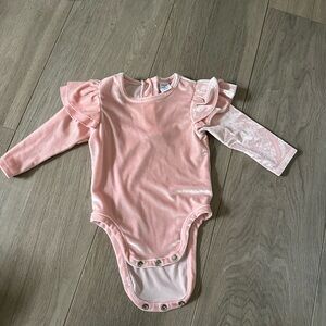 Nordstrom Pink Ruffled Bodysuit One Piece